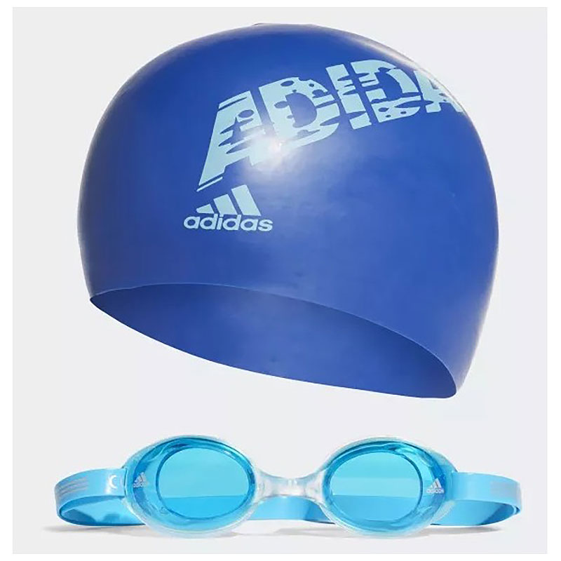 ADIDAS CHILDREN'S SWIMMING CAP AND GLASSES SW KIDS PACK NS