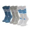 set-3-pairs-unisex-high-socks-adidas-3-stripes-cushioned-crew-he4993-white-medium-grey-heather-atered-blue