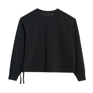 4F F1837 BLACK- WOMEN'S LONG T-SHIRT